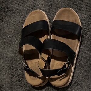 Black Sandals with Buckle